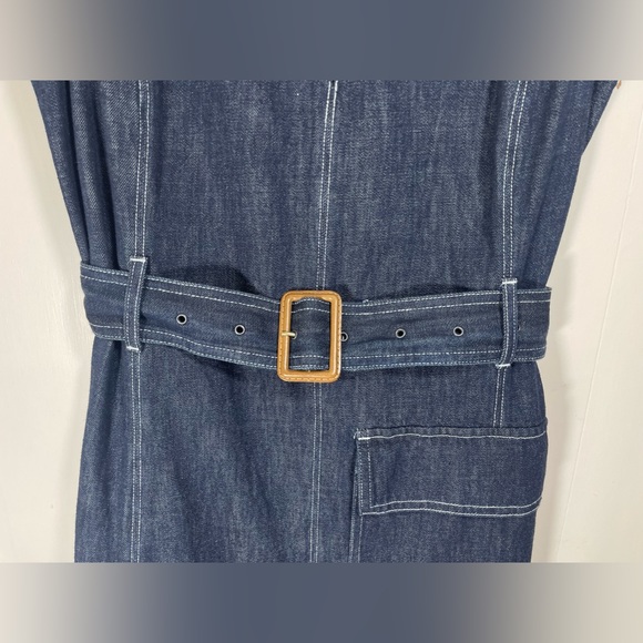 Polo Ralph Lauren Denim Fit and Flare Dress in Dark Indigo Women’s Size 12 - Picture 7 of 15